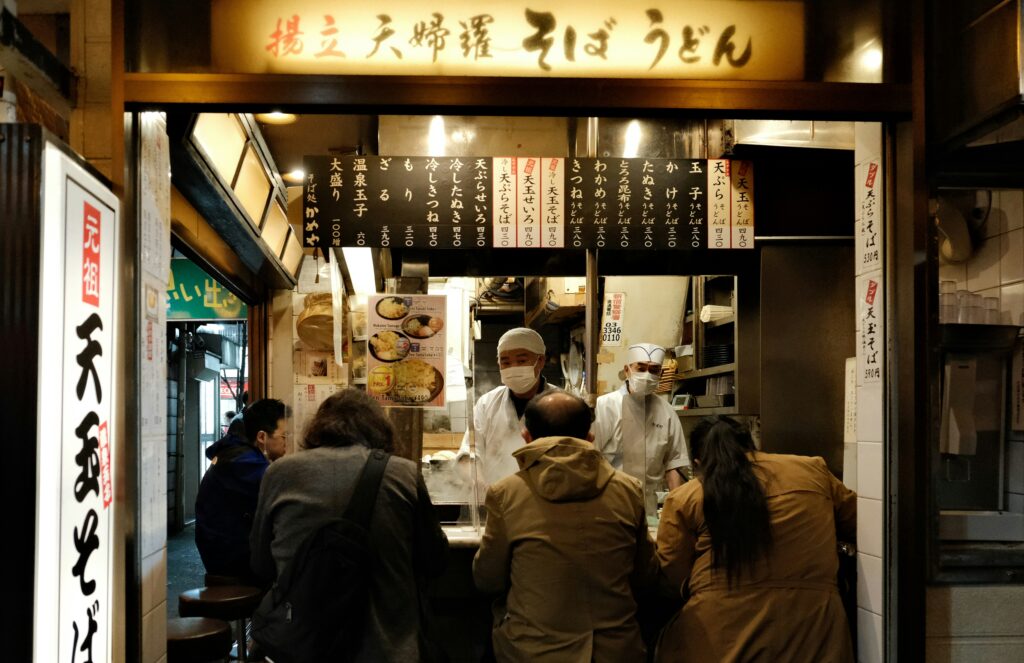 eating alone during a solo trip to Japan